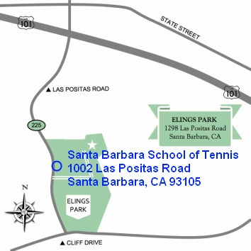 Directions to Santa Barbara School of Tennis, Santa Barbara, CA